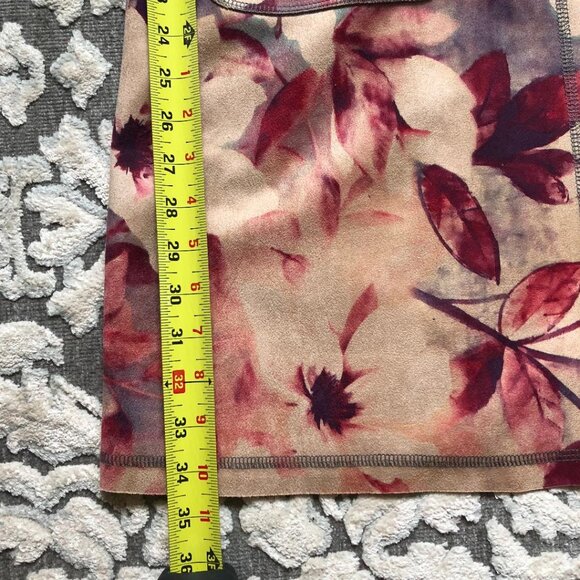 Anthropologie Solitaire, Faux Suede, Red/Mauve Floral, Kimono-style, Duster/Coat - Picture 8 of 13